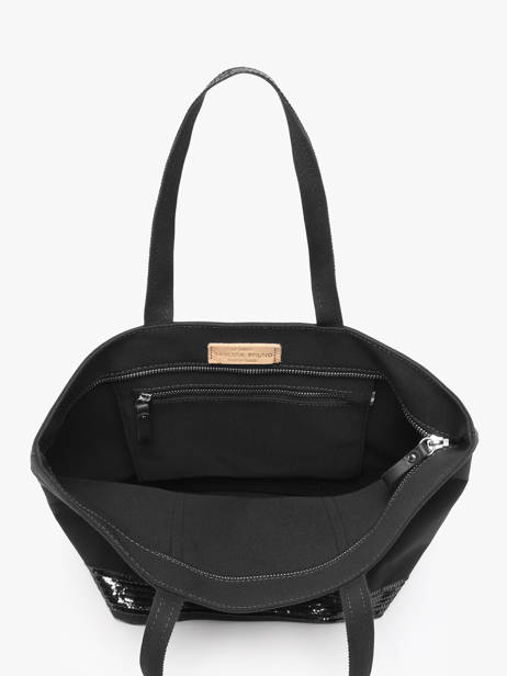 Sac Porté Main Cabas Coton Vanessa bruno Noir cabas 1V40378 vue secondaire 2