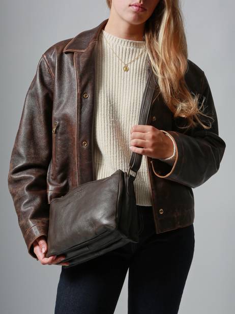 Sac Bandoulière Cow Cuir Basilic pepper Marron cow BCOW83 vue secondaire 1