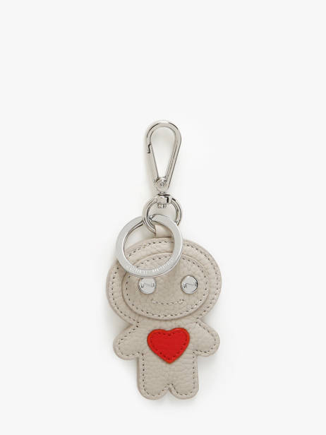 Porte-clefs Love Manga Cuir Nathan baume Beige original n 718N