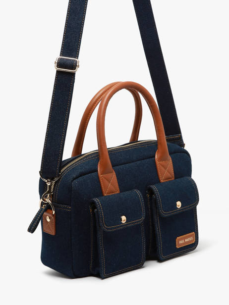 Sac Bandoulière Le Dandy S Denim Brut Paul marius Bleu denim brut DANDSDEB vue secondaire 1