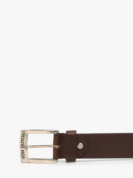 Ceinture Ajustable Von dutch Marron belt HUTCH vue secondaire 1
