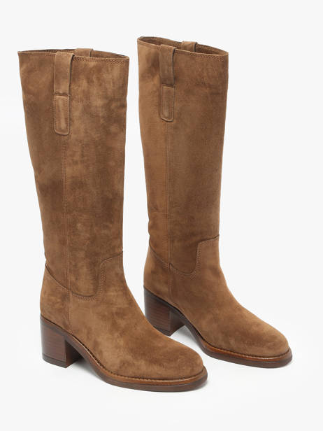Bottes à Talon En Cuir Alpe Marron women 53541103 vue secondaire 1
