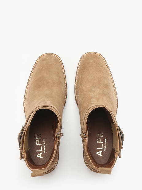 Bottines à Talon En Cuir Alpe Marron women 54651109 vue secondaire 3