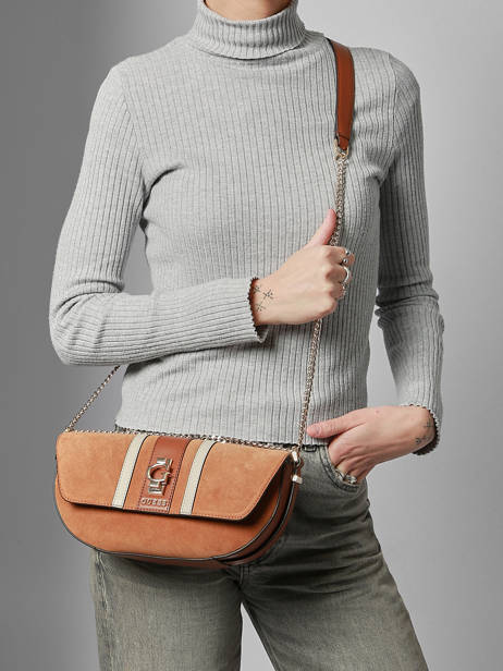 Sac Bandoulière Erenia Cuir Guess Marron erenia SB783821 vue secondaire 1