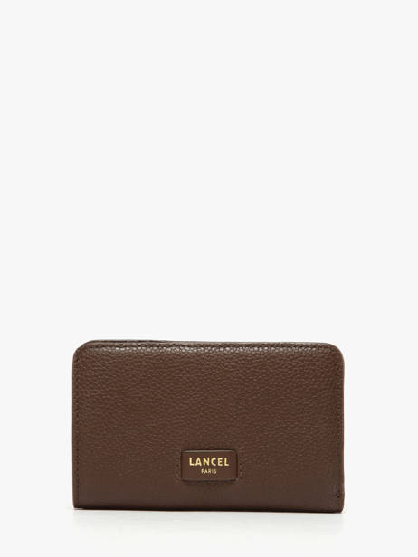 Portefeuille Rectangulaire Zippé Ninon Cuir Lancel Marron ninon A11123