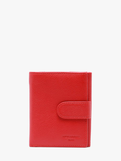Portefeuille Confort Cuir Hexagona Rouge confort 467468