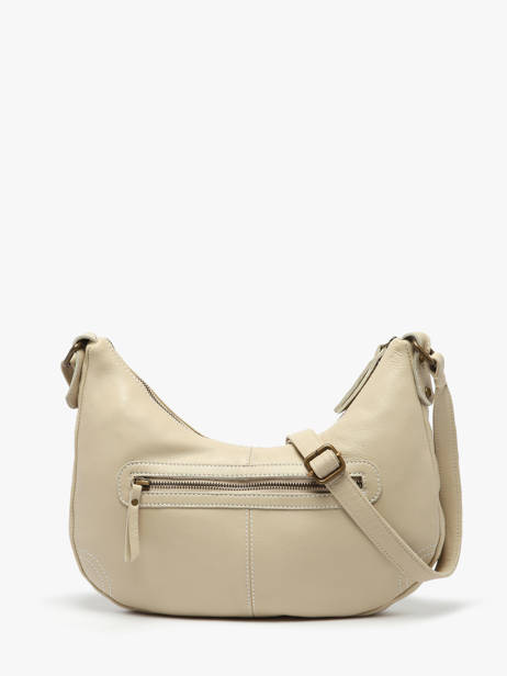 Sac Bandoulière Seam Cuir Basilic pepper Beige seam BSEA03 vue secondaire 4