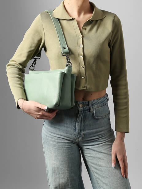 Sac Bandoulière Caviar Cuir Milano Vert caviar CA25066 vue secondaire 1