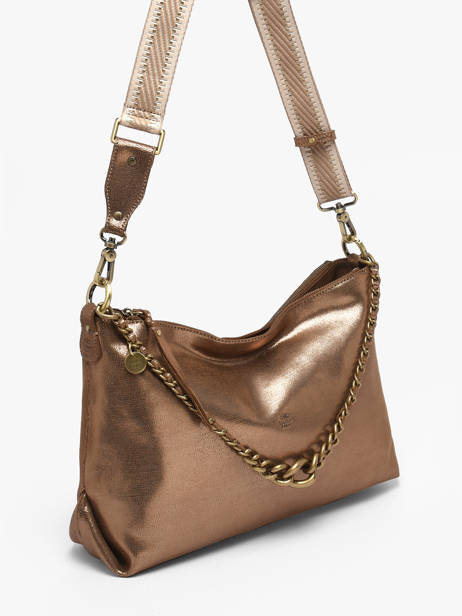 Sac Bandoulière Vintage Cuir Mila louise Marron vintage 3822RX vue secondaire 2