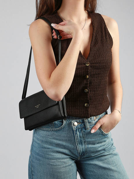 Sac Bandoulière Grained Miniprix Noir grained SF69033 vue secondaire 1