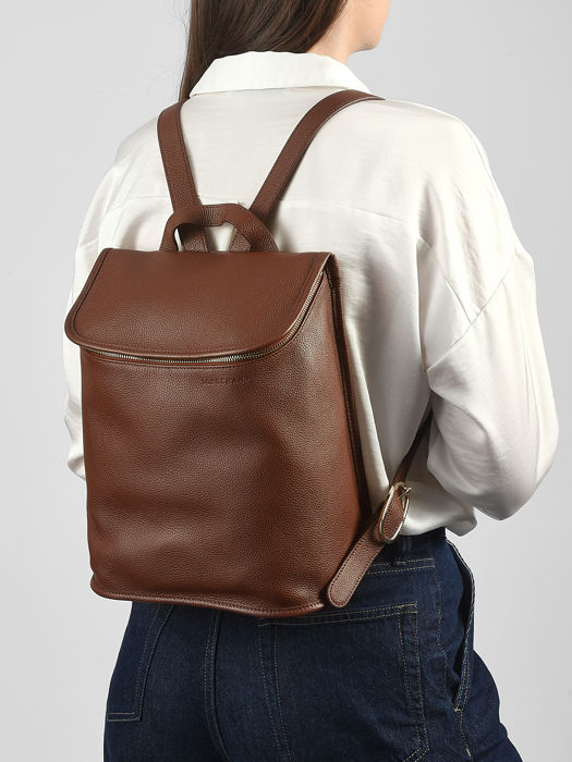 Longchamp Le foulonné Sac à dos Marron