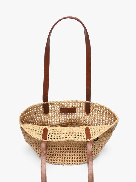 Sac Porté épaule Cabas Raphia Raphia Vanessa bruno Beige cabas raphia 60V40818 vue secondaire 3
