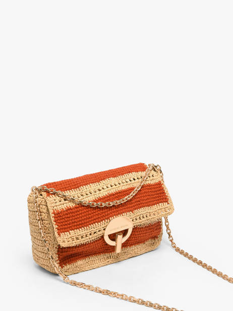 Sac Bandoulière Moon Raphia Raphia Vanessa bruno Rouge moon raphia 23V40533 vue secondaire 1