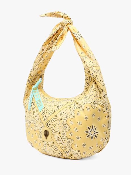 Sac Porté épaule Bandana Coton Le voyage en panier Jaune bandana PM970 vue secondaire 2