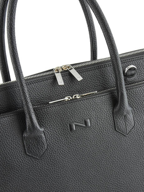 Sac PortÃ© Main Billy Cuir Nathan baume Noir nathan N1920016 vue secondaire 1