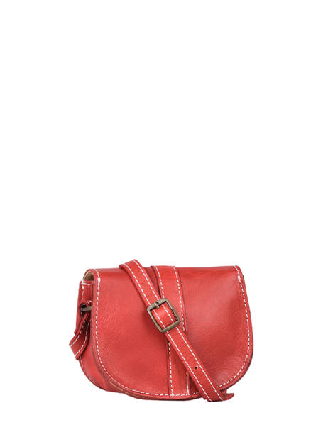 Sac BandouliÃ¨re Monmignon Cuir Paul marius Rouge vintage MIGNON vue secondaire 3