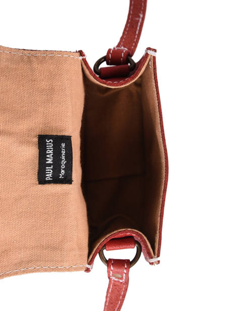 Sac BandouliÃ¨re Monmignon Cuir Paul marius Rouge vintage MIGNON vue secondaire 4