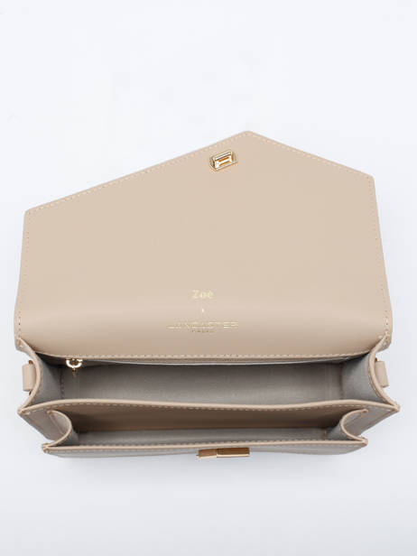 Sac BandouliÃ¨re ZoÃ© Cuir Lancaster Beige zoe 10 vue secondaire 3