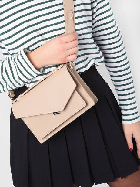 Sac BandouliÃ¨re ZoÃ© Cuir Lancaster Beige zoe 10 vue secondaire 1