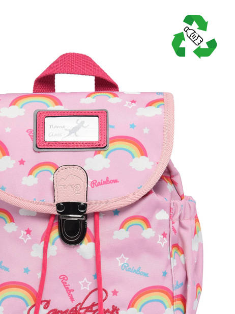 Sac Ã  Dos RÃ©tro 1 Compartiment Cameleon Rose retro 620 vue secondaire 3