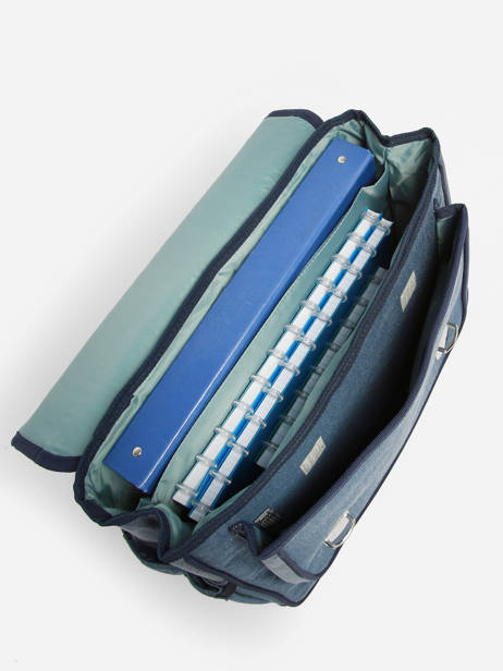 Cartable 2 Compartiments Caramel et cie Bleu fier GA vue secondaire 3