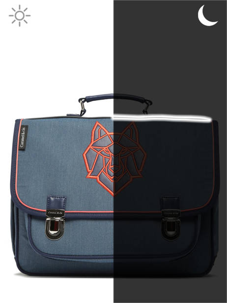 Cartable 2 Compartiments Caramel et cie Bleu fier GA vue secondaire 5